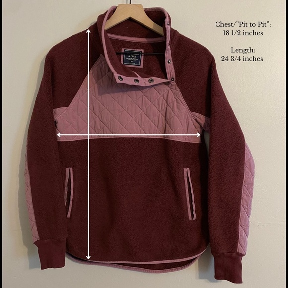 Abercrombie & Fitch Purple Colorblock Fleece SIZE XS - Picture 10 of 10